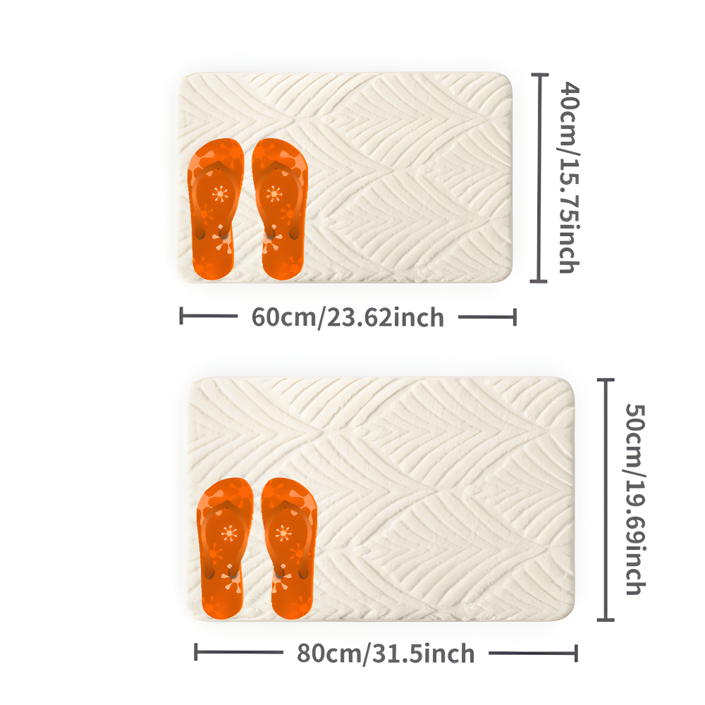 Zachte Microvezel Badmat met Geometrisch Patroon en Antislip Onderzijde
