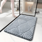 Zachte Microvezel Badmat met Geometrisch Patroon en Antislip Onderzijde