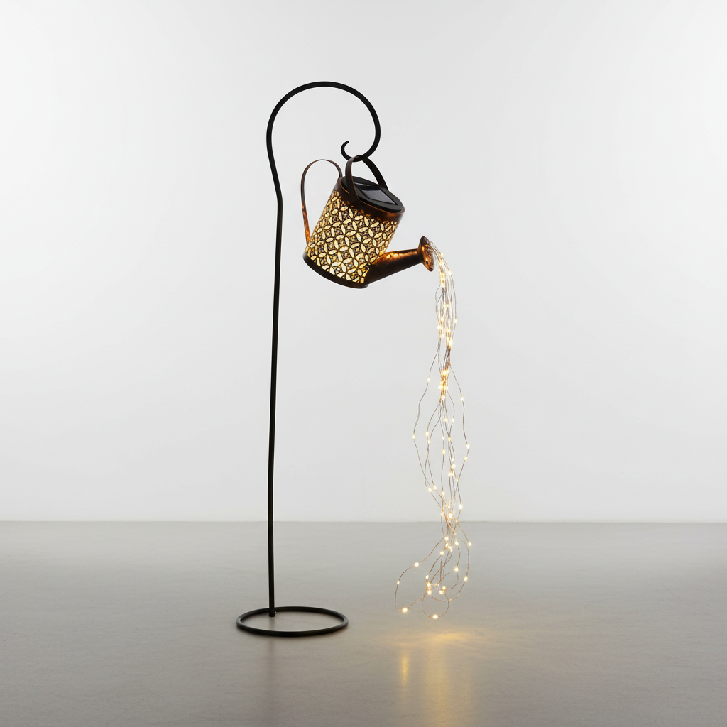 Solar Lantaarn Met Waterval Lichtstrook En Automatische Schemerfunctie