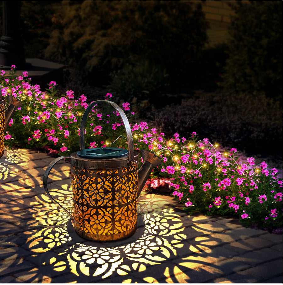 Solar Lantaarn Met Waterval Lichtstrook En Automatische Schemerfunctie