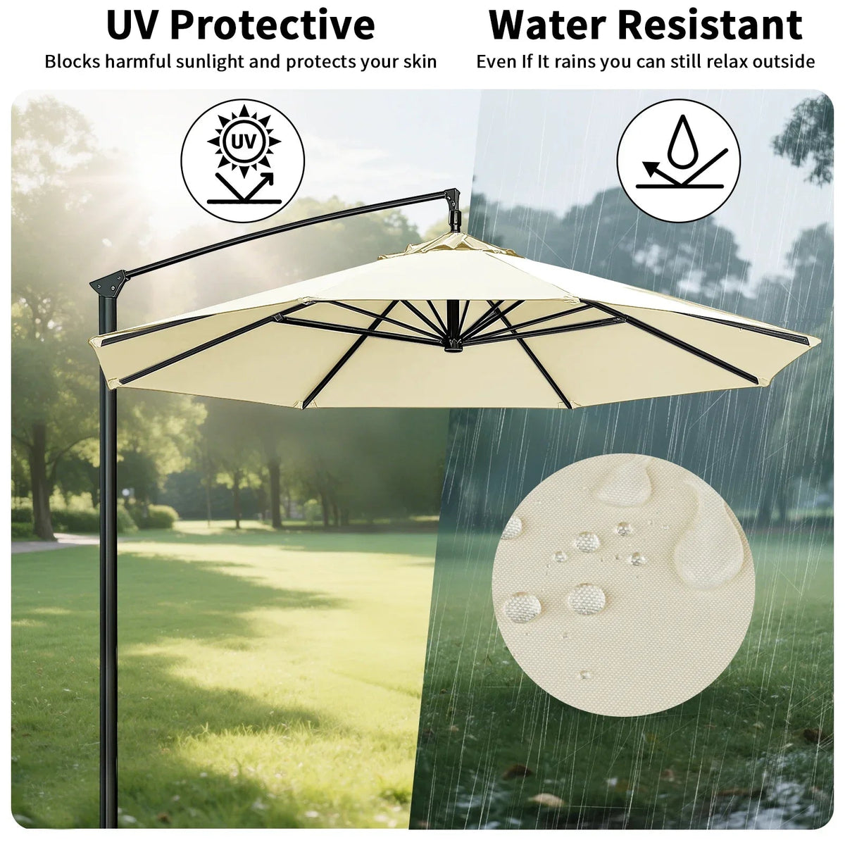 Vervangingshoes voor Parasol met Waterafstotende Polyester en Ventilatieopening