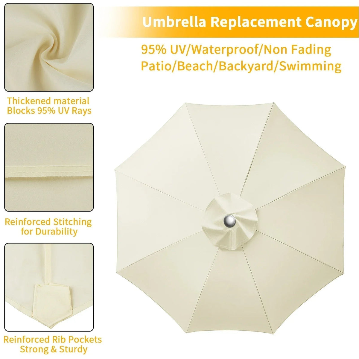 Vervangingshoes voor Parasol met Waterafstotende Polyester en Ventilatieopening