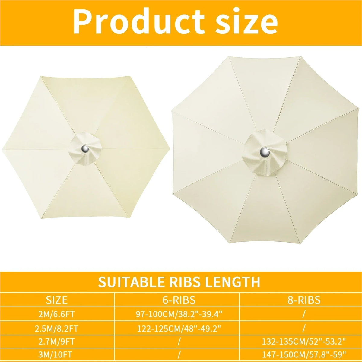 Vervangingshoes voor Parasol met Waterafstotende Polyester en Ventilatieopening