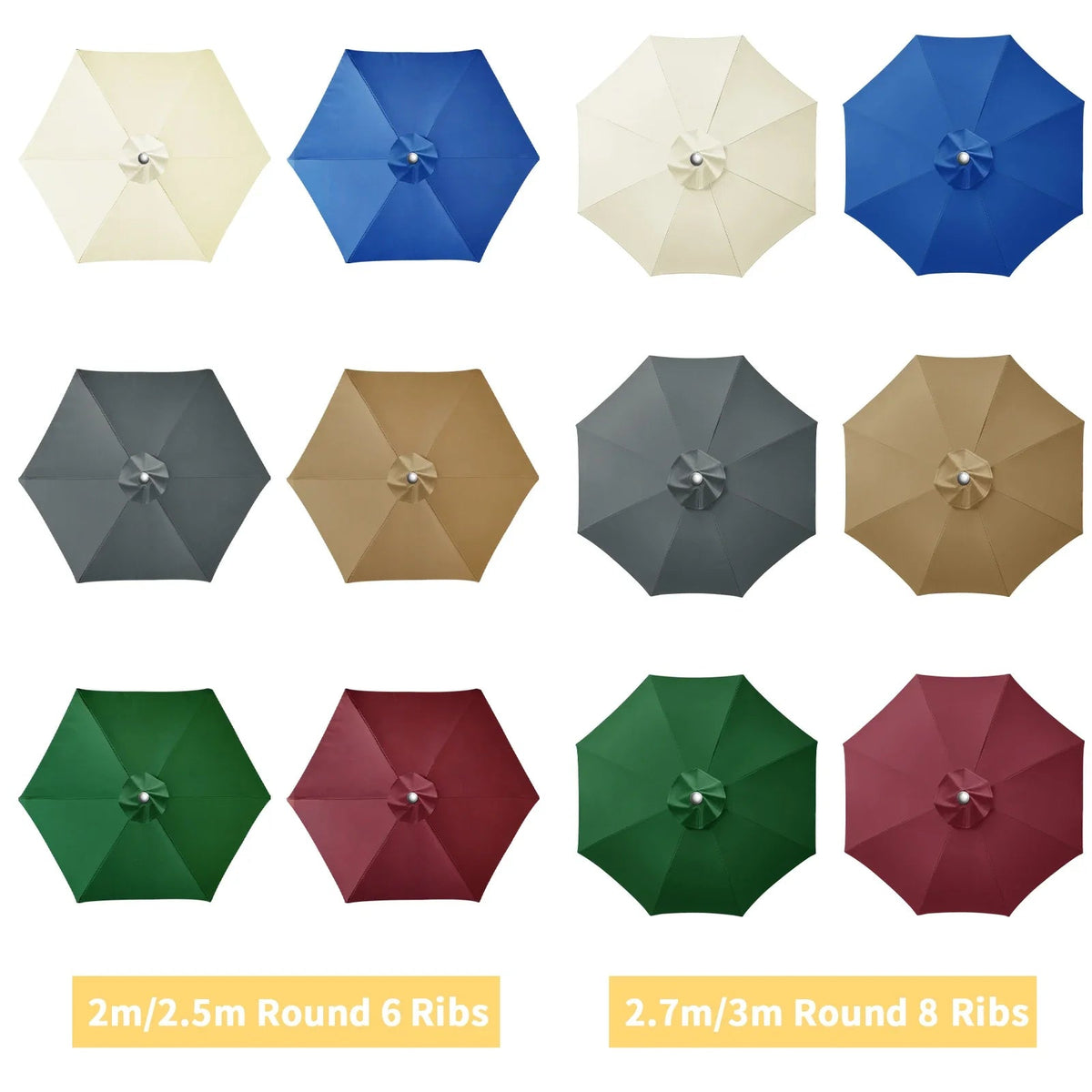 Vervangingshoes voor Parasol met Waterafstotende Polyester en Ventilatieopening