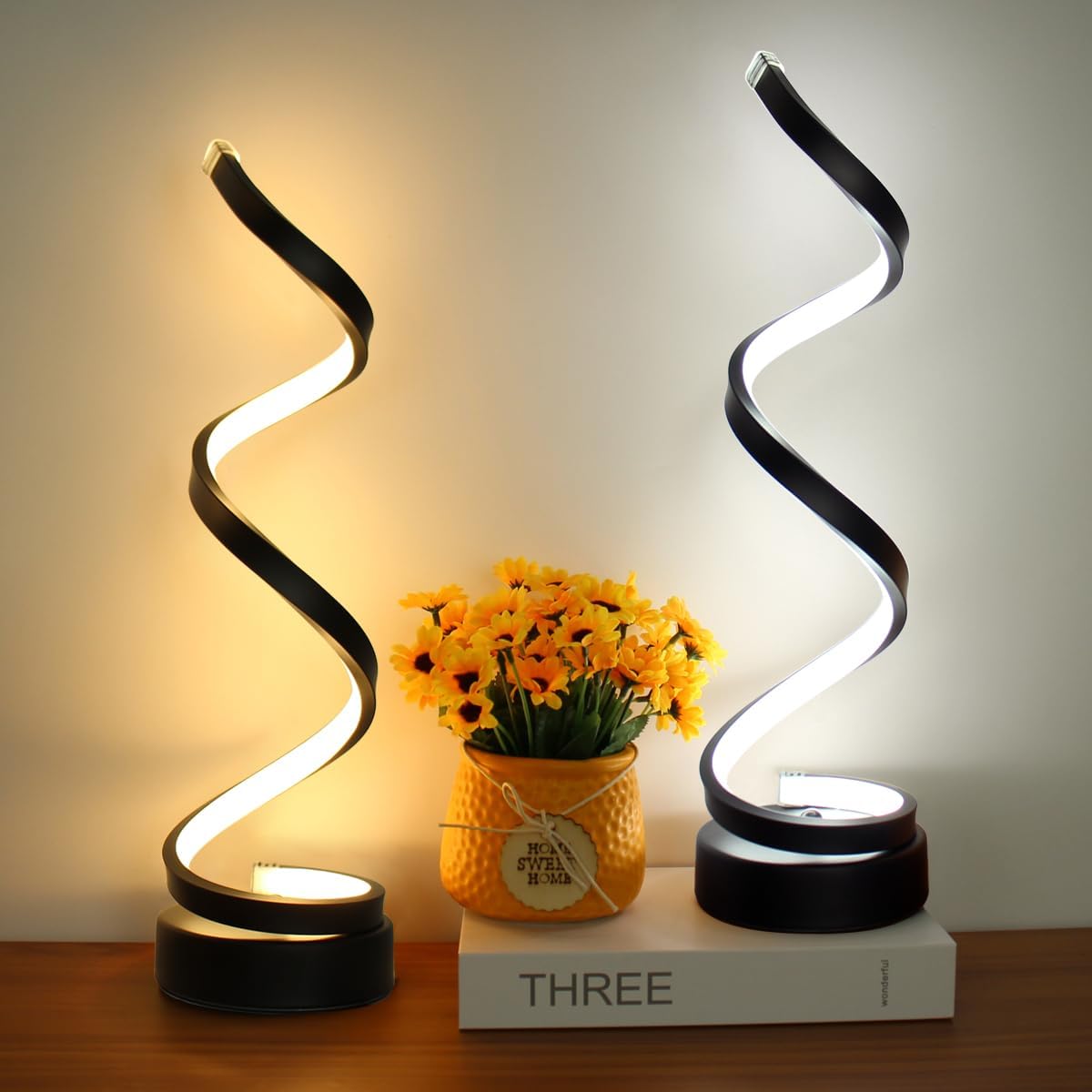 Spiraal LED Tafellamp met Dimbare Verlichting
