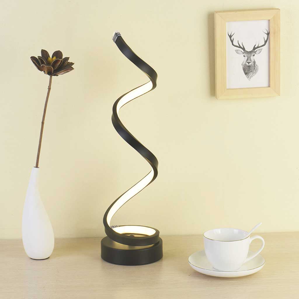 Spiraal LED Tafellamp met Dimbare Verlichting