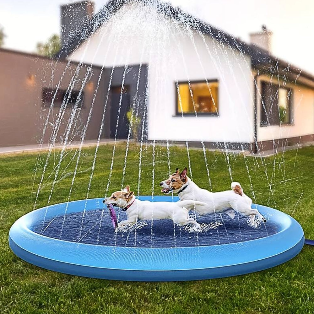 Hondenzwembad met Watersproeiers en Antislipbodem voor Honden