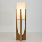 Staande lamp met rechthoekige kap