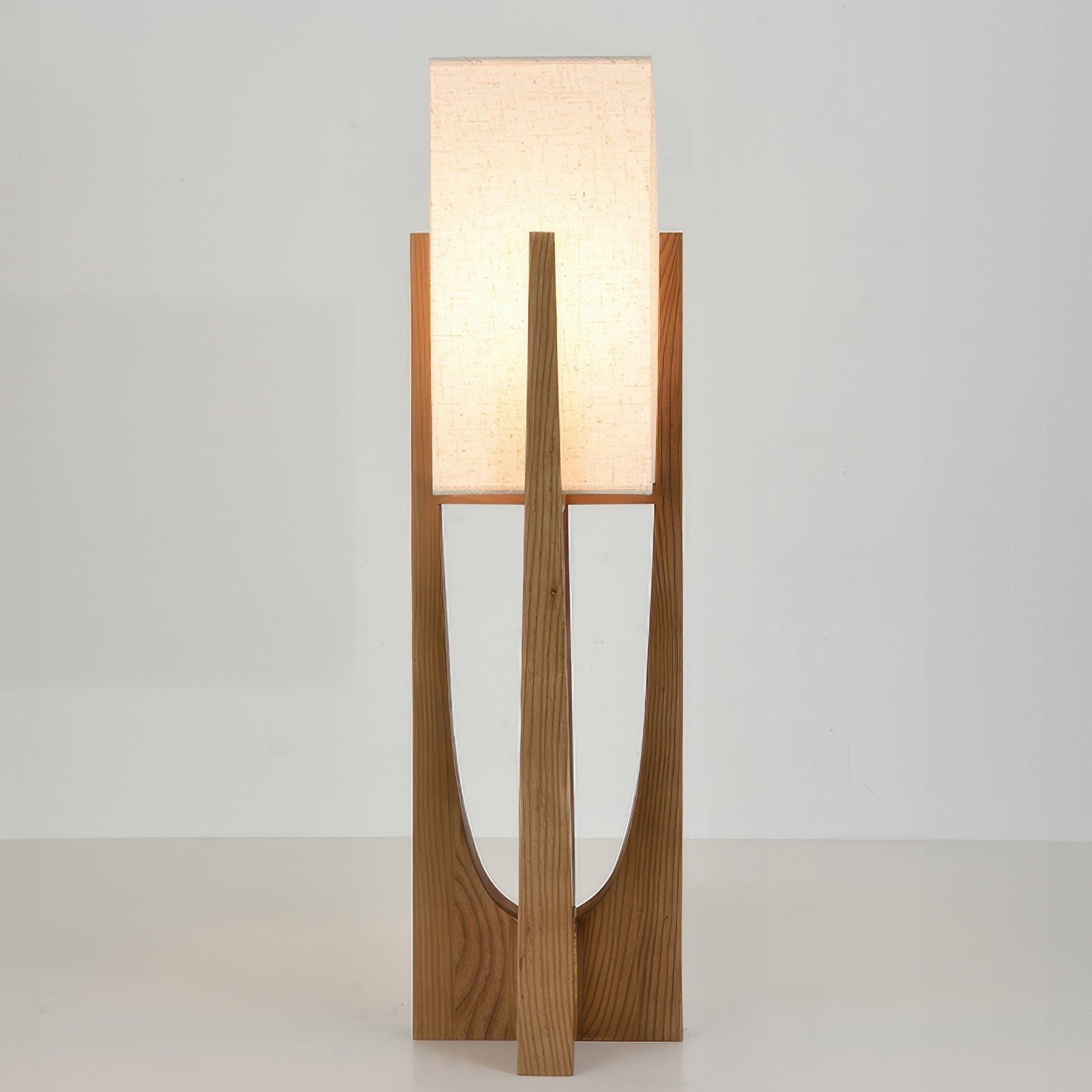 Staande lamp met rechthoekige kap