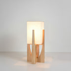 Staande lamp met rechthoekige kap