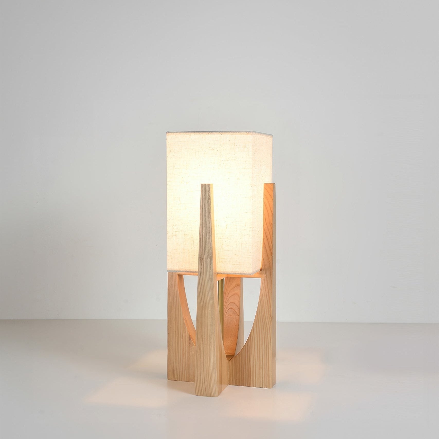 Staande lamp met rechthoekige kap