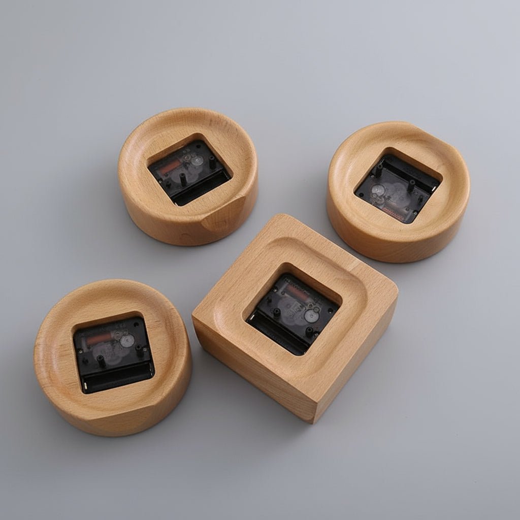 Houten Wekker met Stil Quartz‑Uurwerk voor Rustige Slaapruimtes