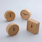 Houten Wekker met Stil Quartz‑Uurwerk voor Rustige Slaapruimtes