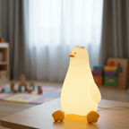Kinder Nachtlamp van BPA‑vrij Silikon met Warm Licht en Automatische Uitschakeling