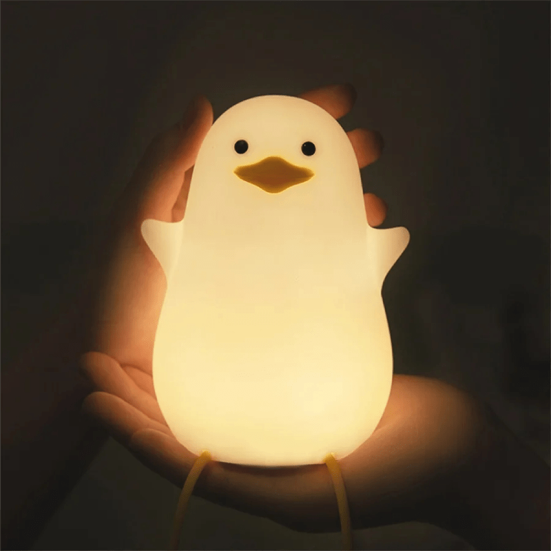 Kinder Nachtlamp van BPA‑vrij Silikon met Warm Licht en Automatische Uitschakeling