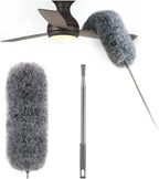 Uitschuifbare Microvezel Stofdoek met Telescopische Steel en Verwisselbare Dweilkoppen