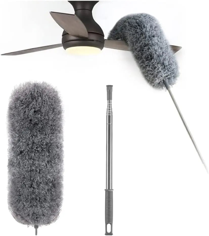 Uitschuifbare Microvezel Stofdoek met Telescopische Steel en Verwisselbare Dweilkoppen