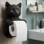 Toiletrolhouder met 3D‑Kattenfiguur en Wandmontage