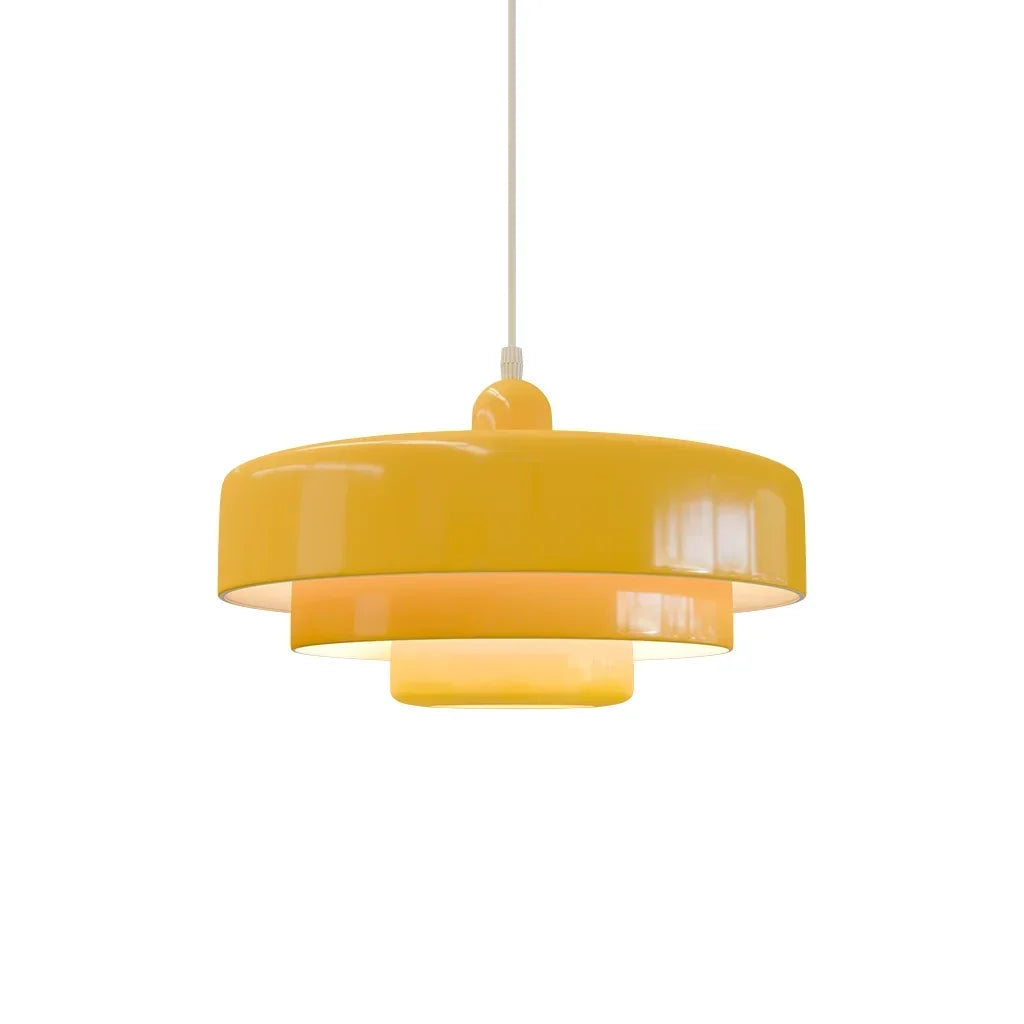 Drielaagse Design Hanglamp Met Schijfvorm Voor Moderne Interieurs