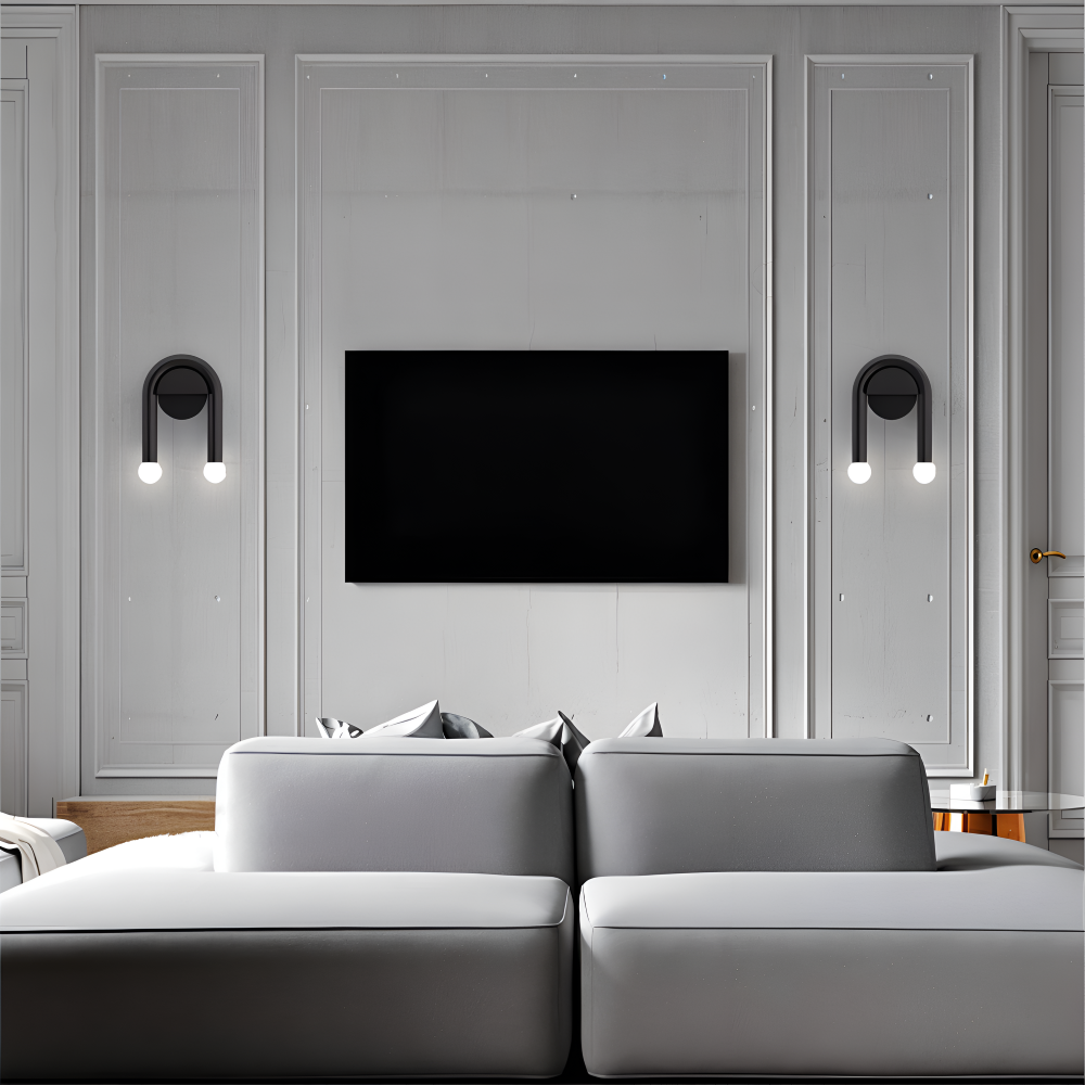 Moderne U-vormige Wandlamp met Dubbele LED-Verlichting voor Binnen