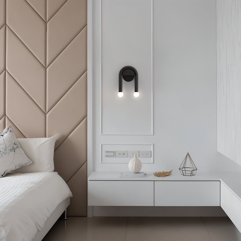 Moderne U-vormige Wandlamp met Dubbele LED-Verlichting voor Binnen