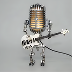 Metalen Tafellamp met Decoratieve Robotvorm