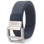 Unisex Canvas Riem met Dubbele Ring Gesp