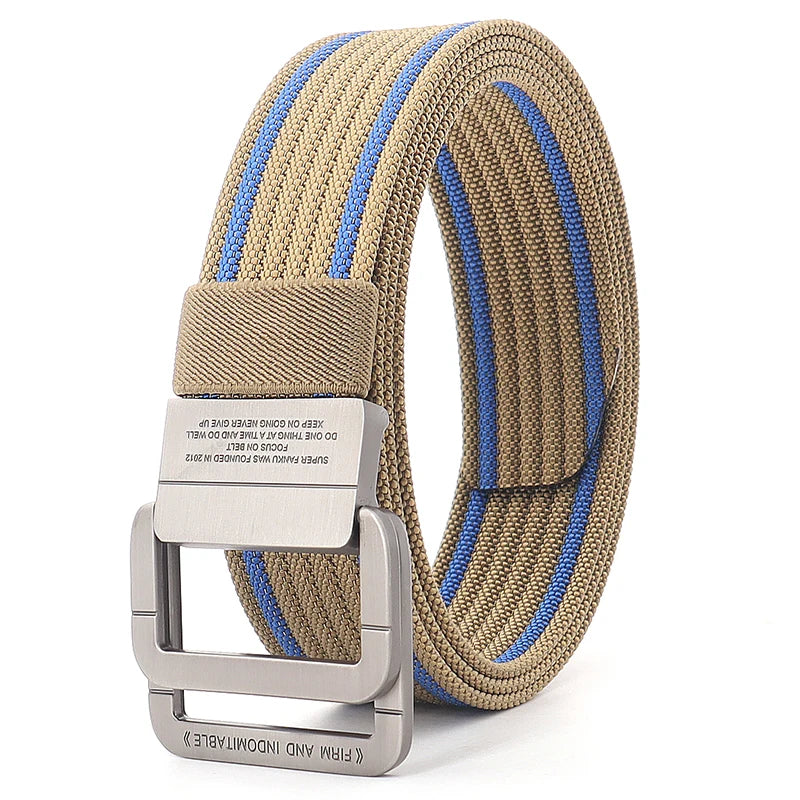Unisex Canvas Riem met Dubbele Ring Gesp