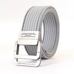 Unisex Canvas Riem met Dubbele Ring Gesp