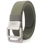 Unisex Canvas Riem met Dubbele Ring Gesp