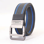 Unisex Canvas Riem met Dubbele Ring Gesp