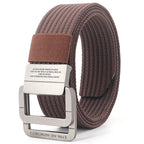 Unisex Canvas Riem met Dubbele Ring Gesp
