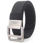 Unisex Canvas Riem met Dubbele Ring Gesp