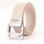 Unisex Canvas Riem met Dubbele Ring Gesp