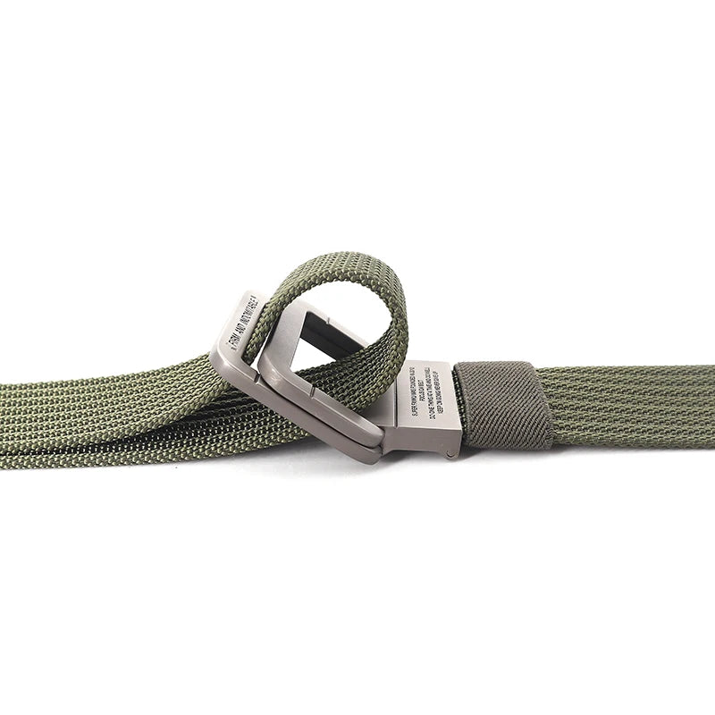Unisex Canvas Riem met Dubbele Ring Gesp