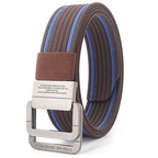 Unisex Canvas Riem met Dubbele Ring Gesp