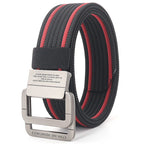Unisex Canvas Riem met Dubbele Ring Gesp
