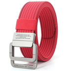 Unisex Canvas Riem met Dubbele Ring Gesp