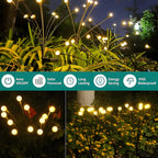Solar Tuinlampen met Vuurvlieg Effect en Flexibele Stelen
