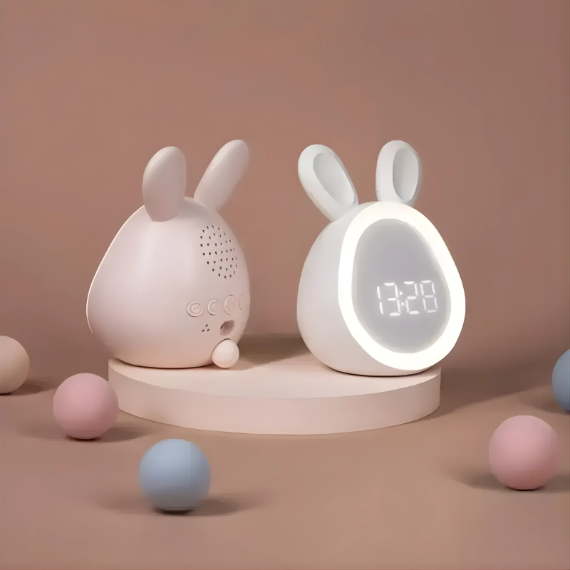 Digitale Kinderwekker met Konijnenoren en Nachtlamp voor Slaapkamer