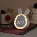 Digitale Kinderwekker met Konijnenoren en Nachtlamp voor Slaapkamer