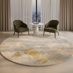 Rond Vloerkleed met Zachte Pluche Structuur en Comfortabele Dikke Textuur