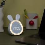 Digitale Kinderwekker met Konijnenoren en Nachtlamp voor Slaapkamer