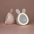 Digitale Kinderwekker met Konijnenoren en Nachtlamp voor Slaapkamer