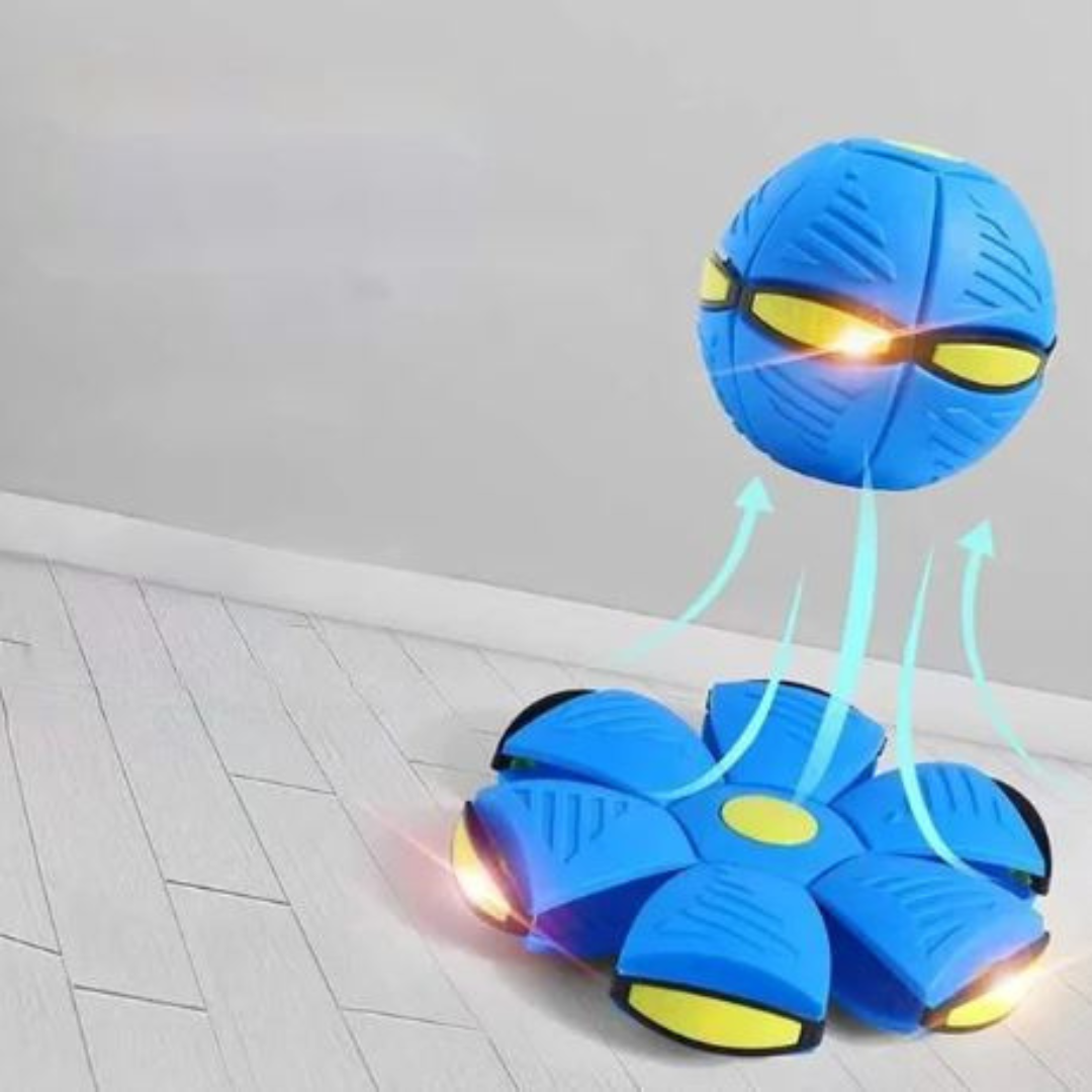 Hondenspeelbal met Pop‑Up Schijfmechanisme voor Actieve Buitenpret en Duurzaam Dagelijks Spel