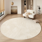 Rond Vloerkleed met Zachte Structuur en Comfortabele Moderne Sfeerverlichting