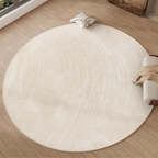 Rond Vloerkleed met Zachte Structuur en Comfortabele Moderne Sfeerverlichting