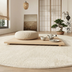 Rond Vloerkleed met Zachte Structuur en Comfortabele Moderne Sfeerverlichting