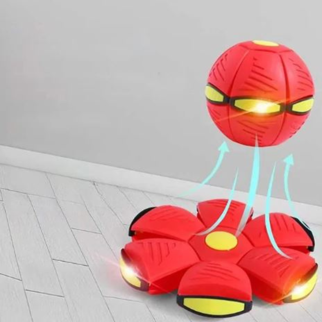 Hondenspeelbal met Pop‑Up Schijfmechanisme voor Actieve Buitenpret en Duurzaam Dagelijks Spel