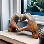 Handgesneden Houten Hartdecoratie voor Warme Interieurs